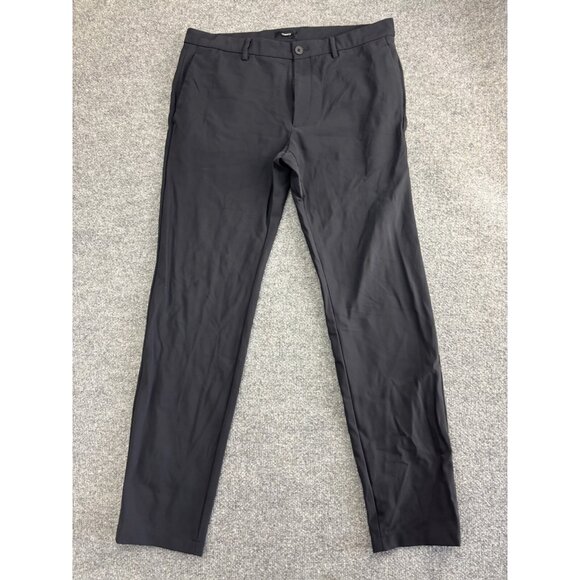 Theory Chino Pants Men's 34 Black Slim Leg Dress Trousers Pockets Stretch
